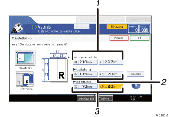 K&auml;ytt&ouml;paneelin numeroitu n&auml;ytt&ouml;