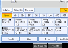Käyttöpaneelin näytön kuvaus