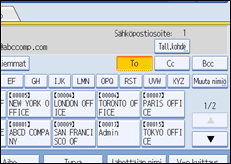 Käyttöpaneelin näytön kuvaus