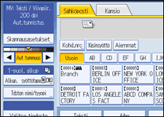Käyttöpaneelin näytön kuvaus