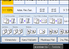 Käyttöpaneelin näytön kuvaus