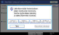 Käyttöpaneelin näytön kuvaus