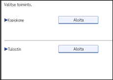 Käyttöpaneelin näytön kuvaus