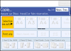 Illustration de l'écran du panneau de commande
