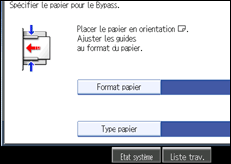 Illustration de l'écran du panneau de commande