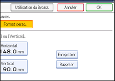 Illustration de l'écran du panneau de commande