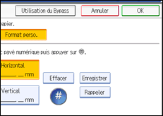 Illustration de l'écran du panneau de commande