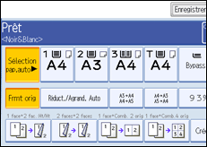 Illustration de l'écran du panneau de commande