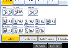 Illustration de l'écran du panneau de commande