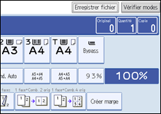Illustration de l'écran du panneau de commande