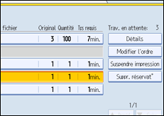 Illustration de l'écran du panneau de commande