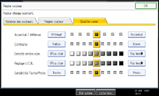Illustration de l'écran du panneau de commande