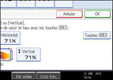Illustration de l'écran du panneau de commande