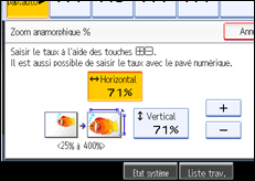 Illustration de l'écran du panneau de commande