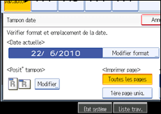 Illustration de l'écran du panneau de commande