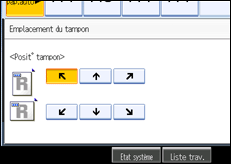 Illustration de l'écran du panneau de commande
