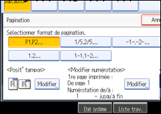 Illustration de l'écran du panneau de commande