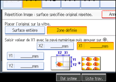 Illustration de l'écran du panneau de commande