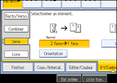 Illustration de l'écran du panneau de commande