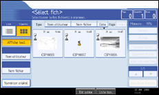 Illustration de l'écran du panneau de commande