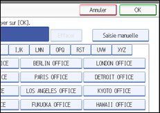 Illustration de l'écran du panneau de commande