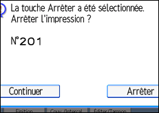 Illustration de l'écran du panneau de commande