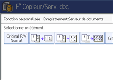 Illustration de l'écran du panneau de commande