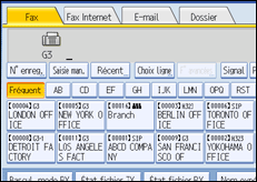 Illustration de l'écran du panneau de commande