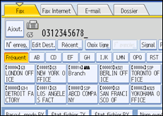 Illustration de l'écran du panneau de commande