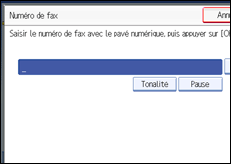 Illustration de l'écran du panneau de commande