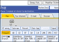 Illustration de l'écran du panneau de commande