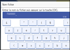 Illustration de l'écran du panneau de commande