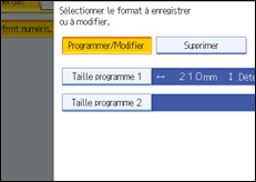 Illustration de l'écran du panneau de commande