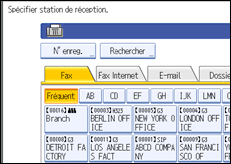 Illustration de l'écran du panneau de commande