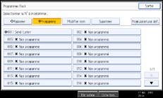 Illustration de l'écran du panneau de commande