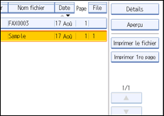 Illustration de l'écran du panneau de commande