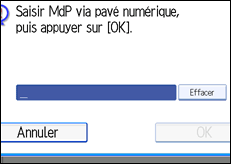  Illustration de l'écran du panneau de commande