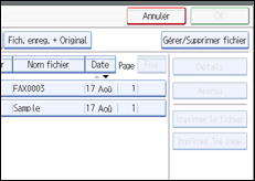 Illustration de l'écran du panneau de commande