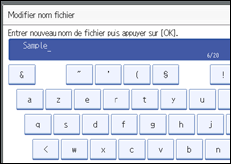 Illustration de l'écran du panneau de commande