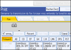Illustration de l'écran du panneau de commande