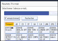 Illustration de l'écran du panneau de commande