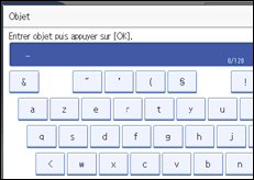 Illustration de l'écran du panneau de commande