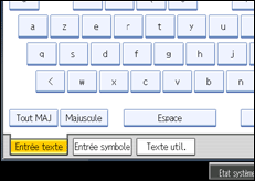 Illustration de l'écran du panneau de commande