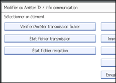 Illustration de l'écran du panneau de commande