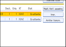 Illustration de l'écran du panneau de commande