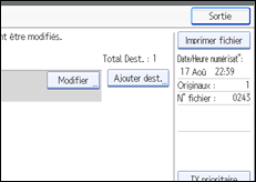 Illustration de l'écran du panneau de commande