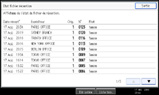 Illustration de l'écran du panneau de commande