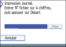 Illustration de l'écran du panneau de commande