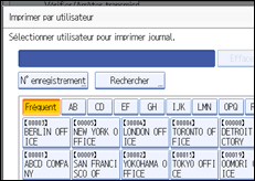 Illustration de l'écran du panneau de commande