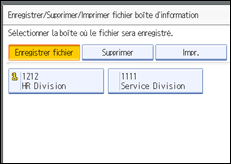 Illustration de l'écran du panneau de commande